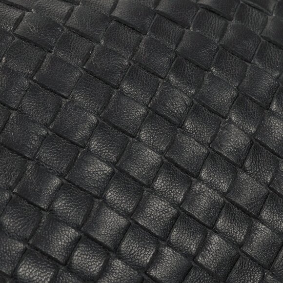 Bottega Veneta Black Intrecciato-Leather Handbag - Picture 9 of 12